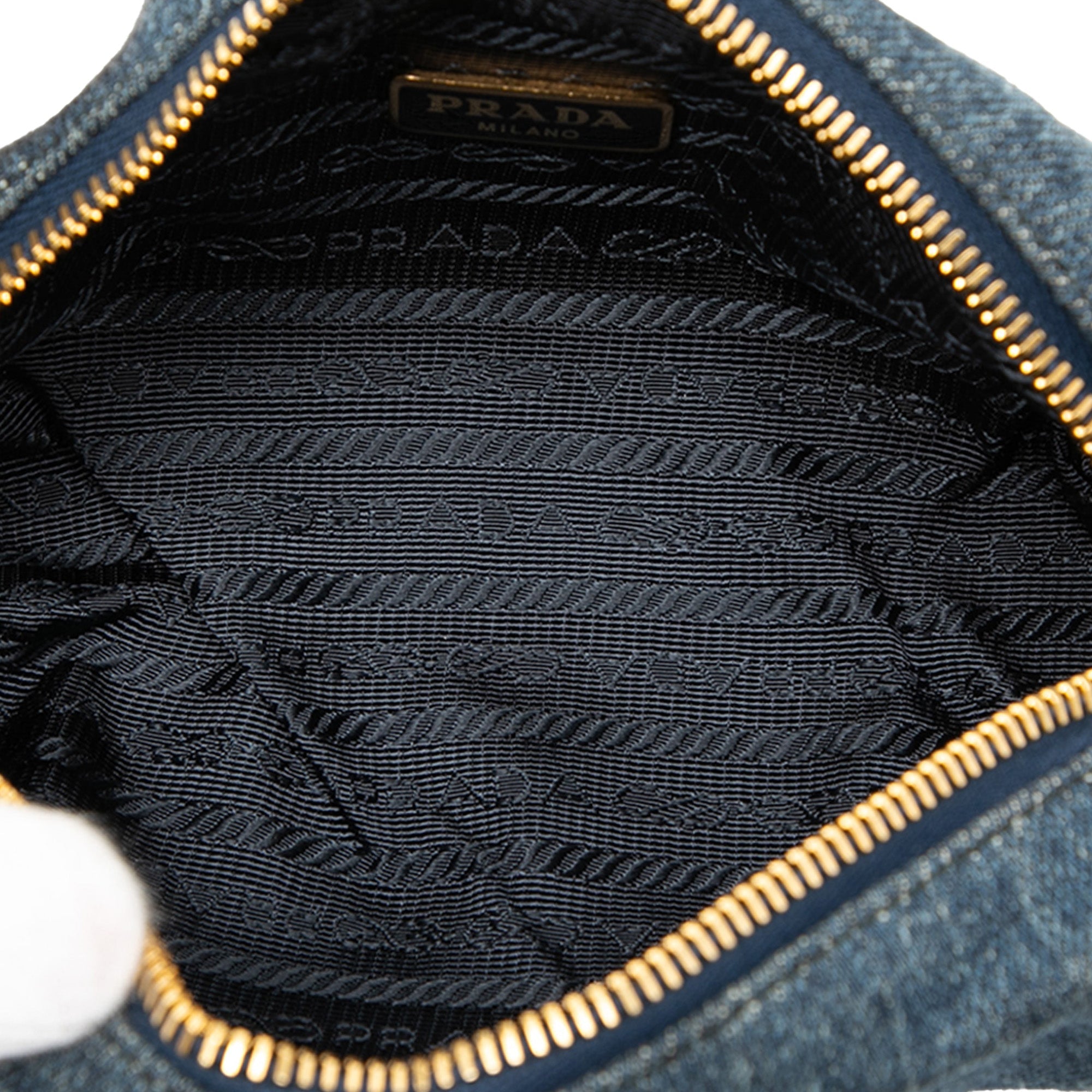 Vintage Prada Denim Cosmetic Pouch