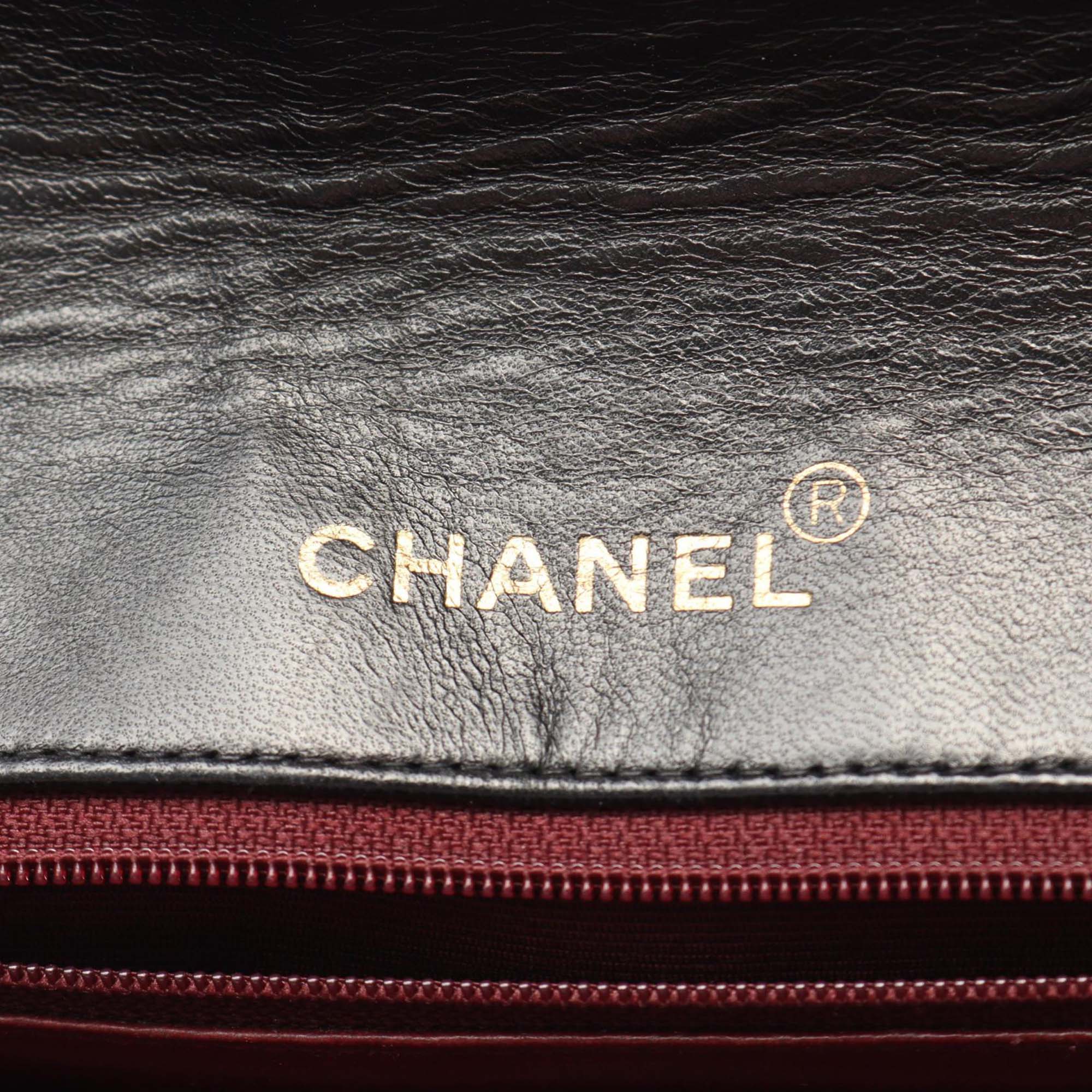 Vintage Chanel Small Black Lambskin Flap Bag