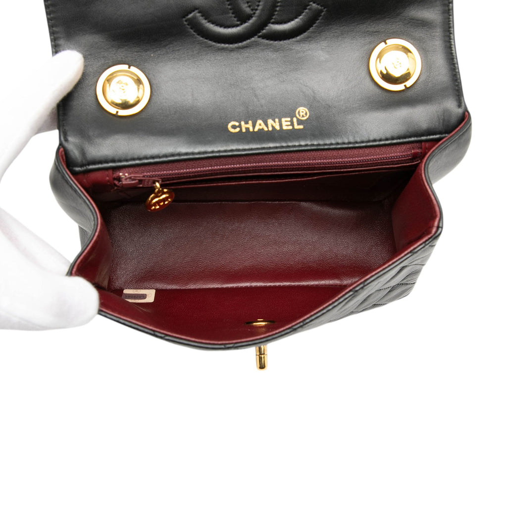 Vintage Chanel Lambskin Top Handle Purse