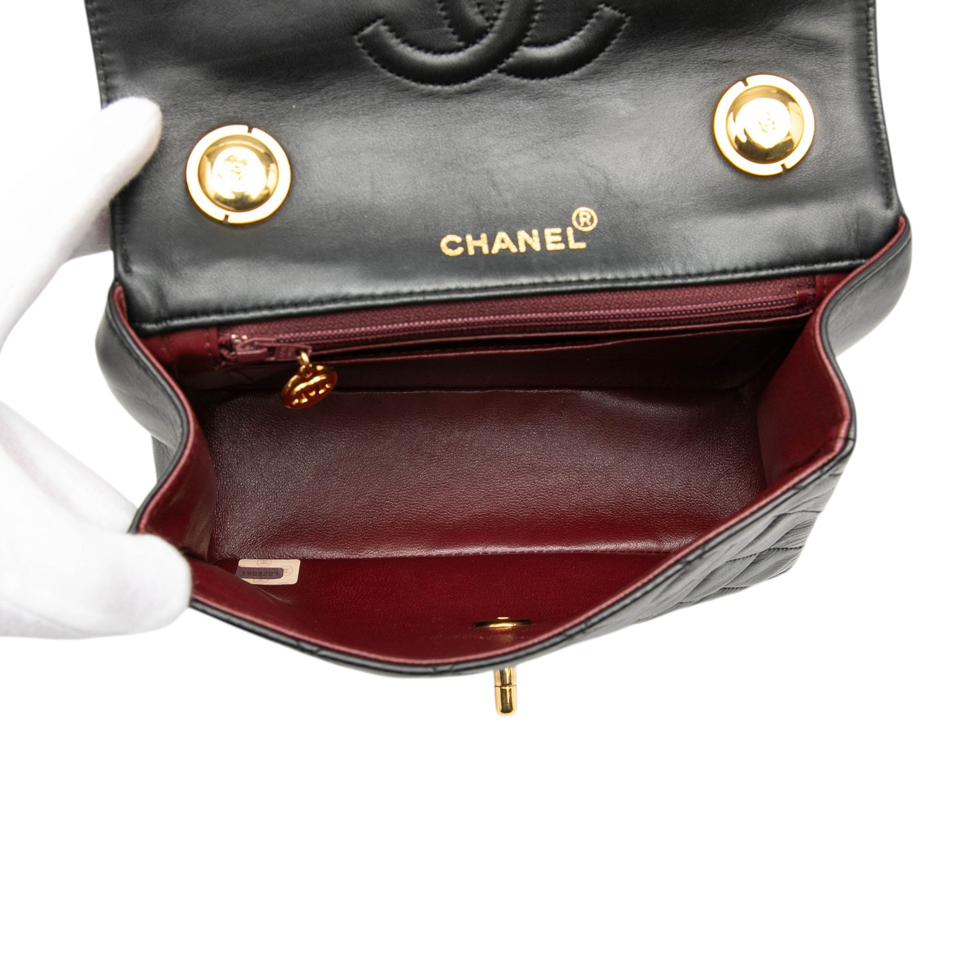 Vintage Chanel Lambskin Top Handle Purse