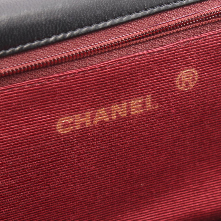 Vintage Chanel Half Moon Leather Flap Bag