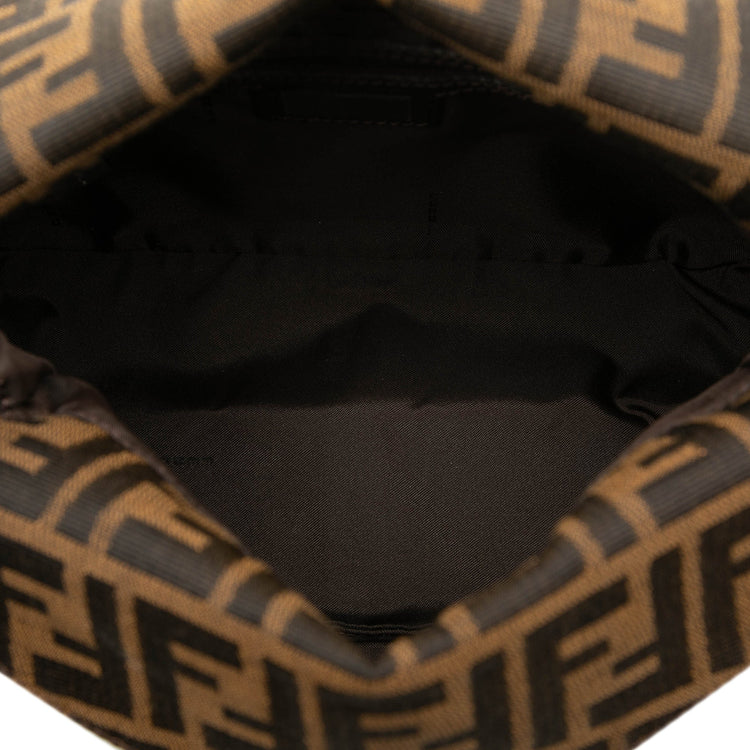 Vintage Fendi Zucca Double Flap Shoulder Baguette