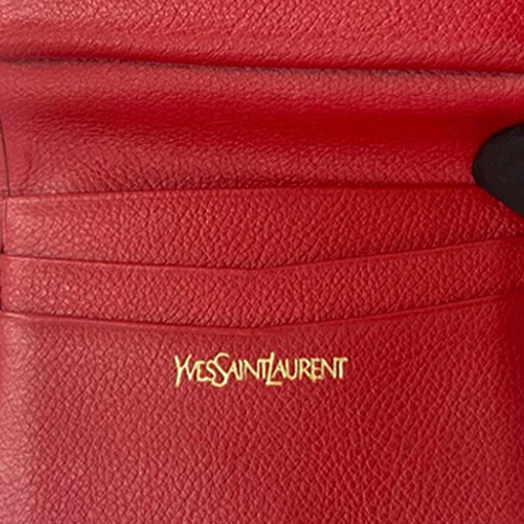 Vintage Saint Laurent Red Bifold Wallet