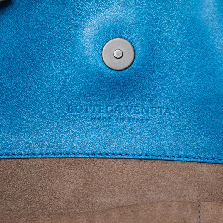 Vintage Blue Bottega Double Chain Tote