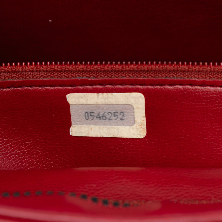 Vintage 1988 Chanel Red Lambskin Tote Bag
