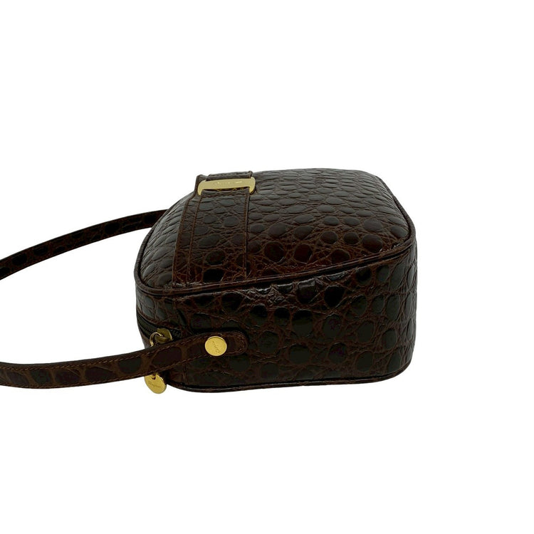 Vintage Ferragamo Croc Leather Crossbody