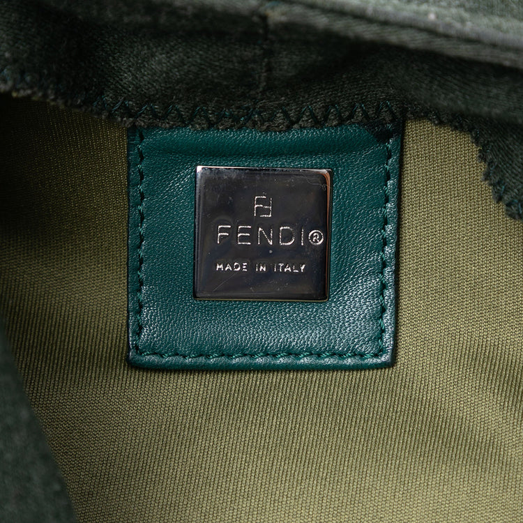 Vintage Fendi Green Cotton Bag