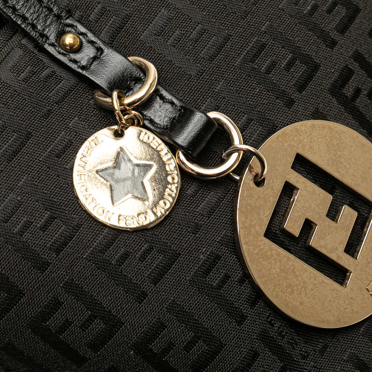 Vintage Fendi Mini Black Zucca Top Handle Bag