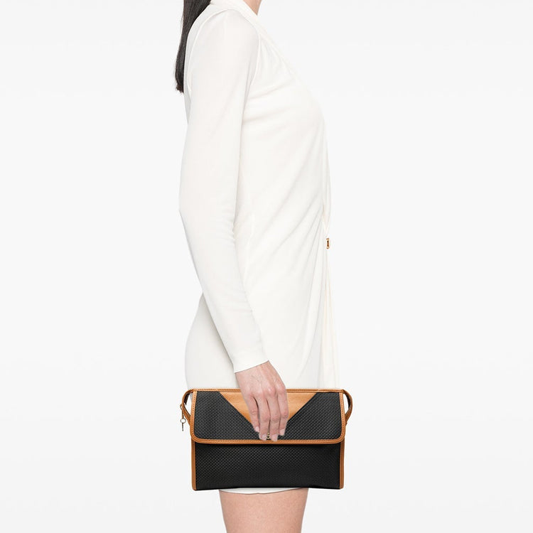 Vintage Saint Laurent Leather Trimmed Clutch