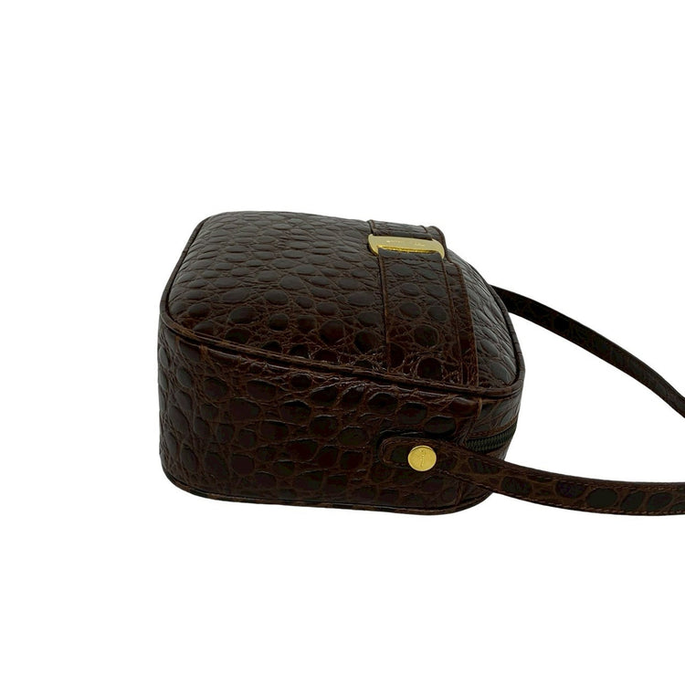 Vintage Ferragamo Croc Leather Crossbody