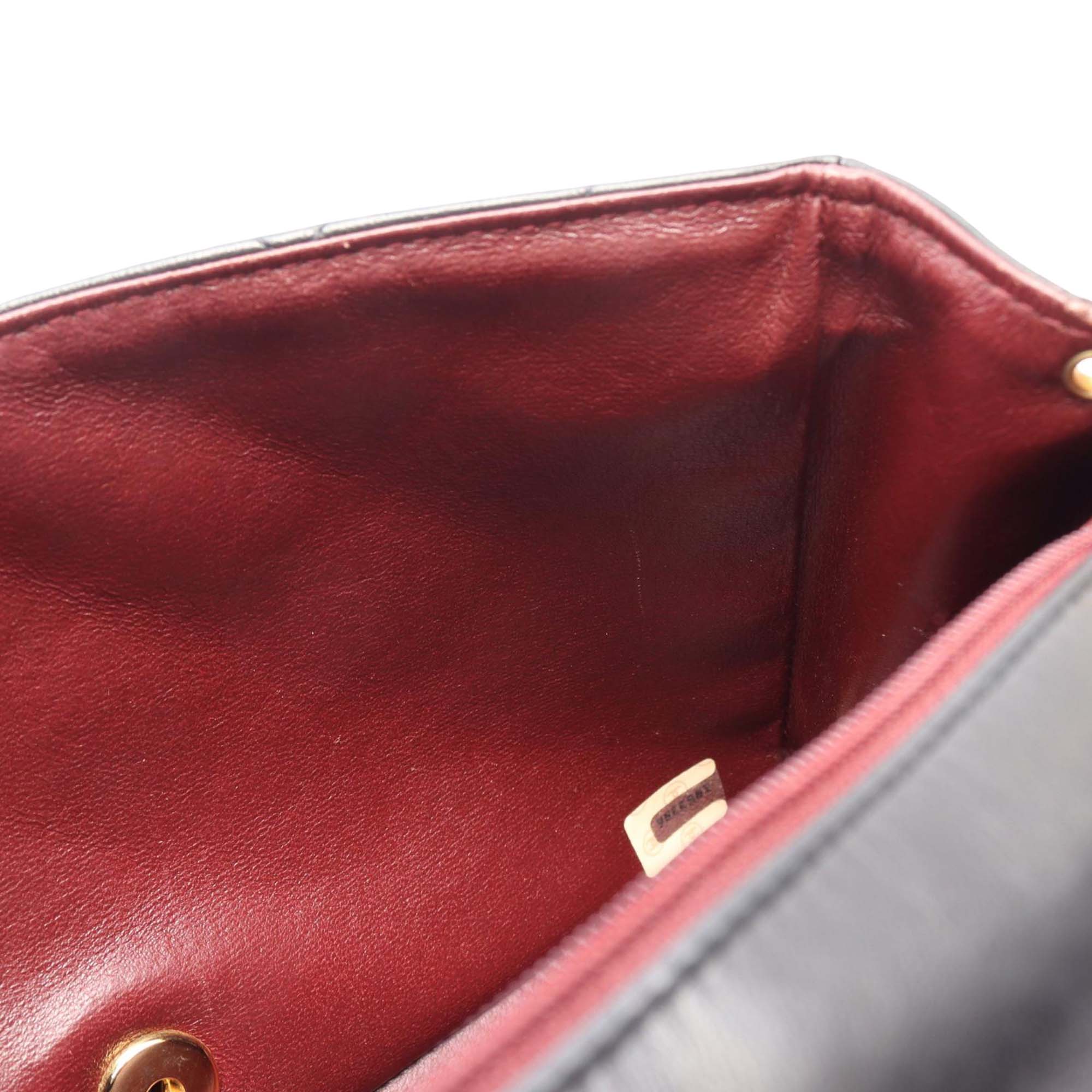 Vintage Chanel Medium Black Lambskin Flap