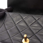 Vintage Chanel Small Black Lambskin Flap Bag