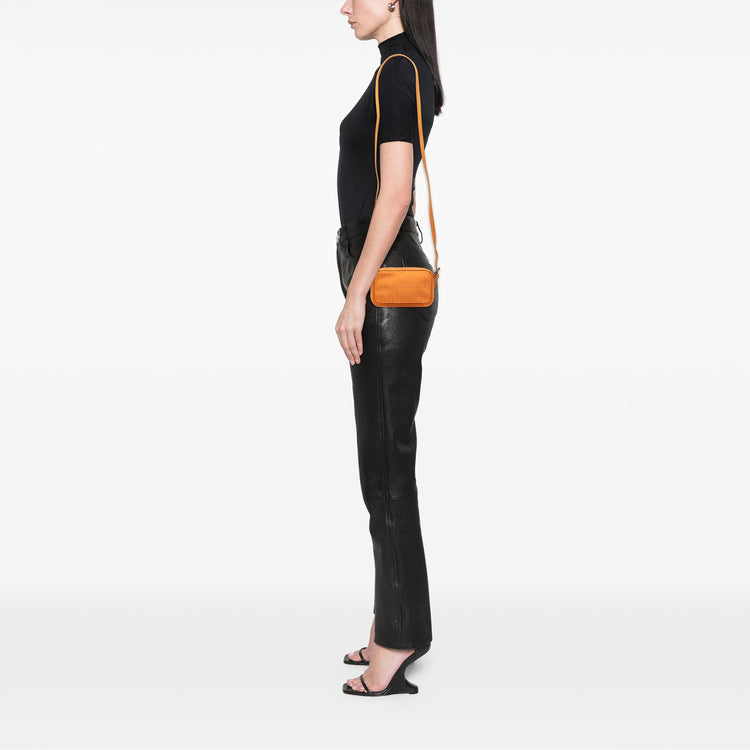 Vintage Orange Fendi Zip Crossbpdy