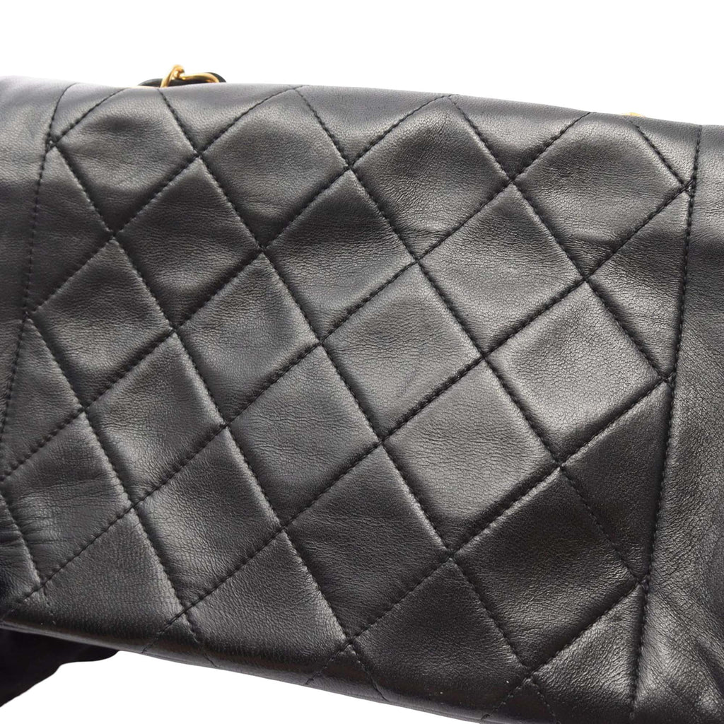Vintage Chanel Small Black Lambskin Flap Bag