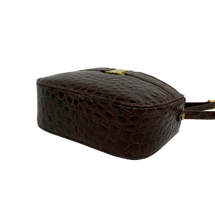 Vintage Ferragamo Croc Leather Crossbody