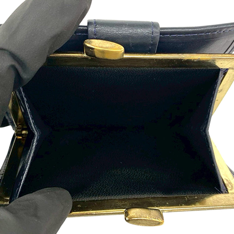 Vintage Dior Blue Bifold Wallet
