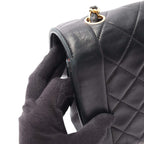 Vintage Chanel Medium Black Lambskin Flap