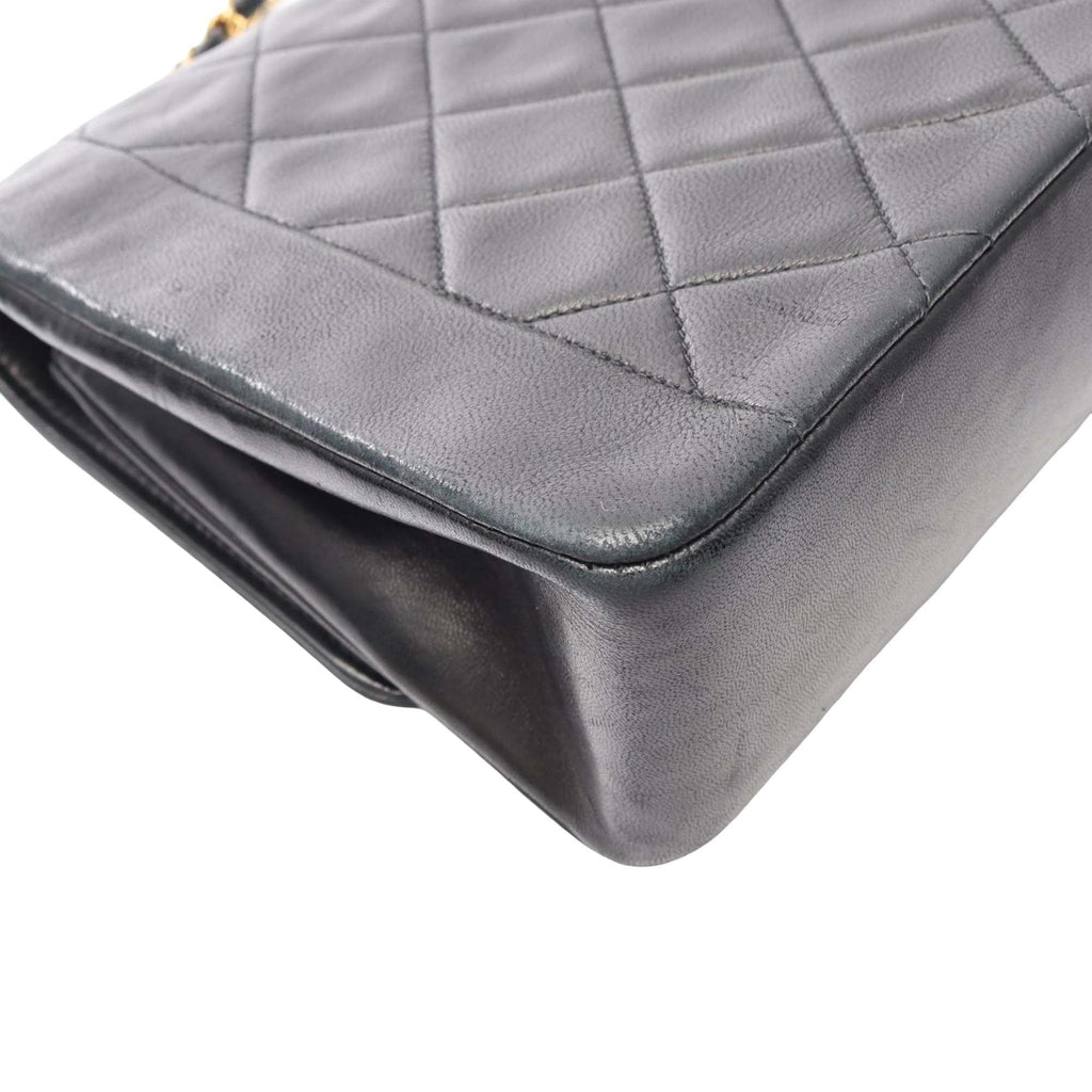 Vintage Chanel Medium Black Lambskin Flap