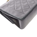 Vintage Chanel Medium Black Lambskin Flap