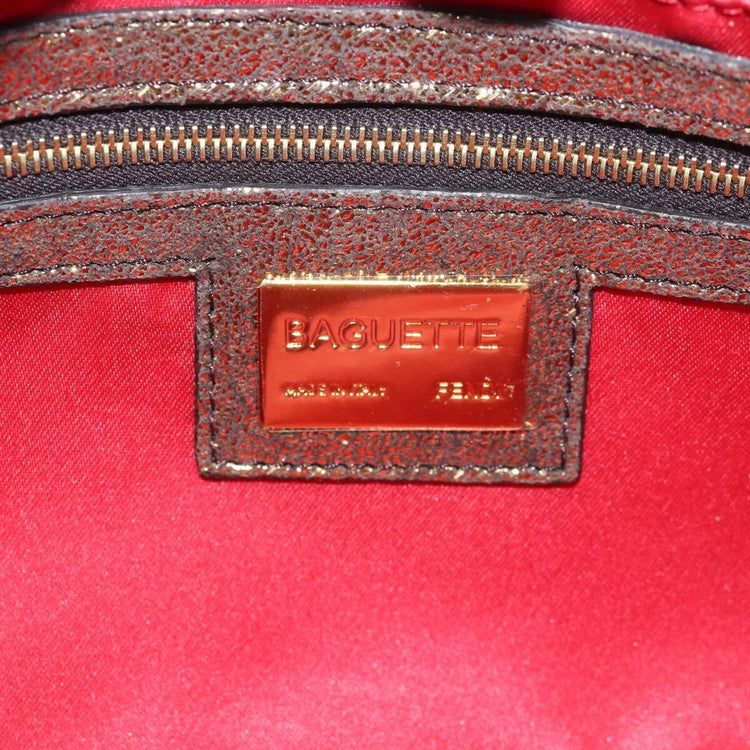Vintage Fendi Suede Speckled Baguette Bag