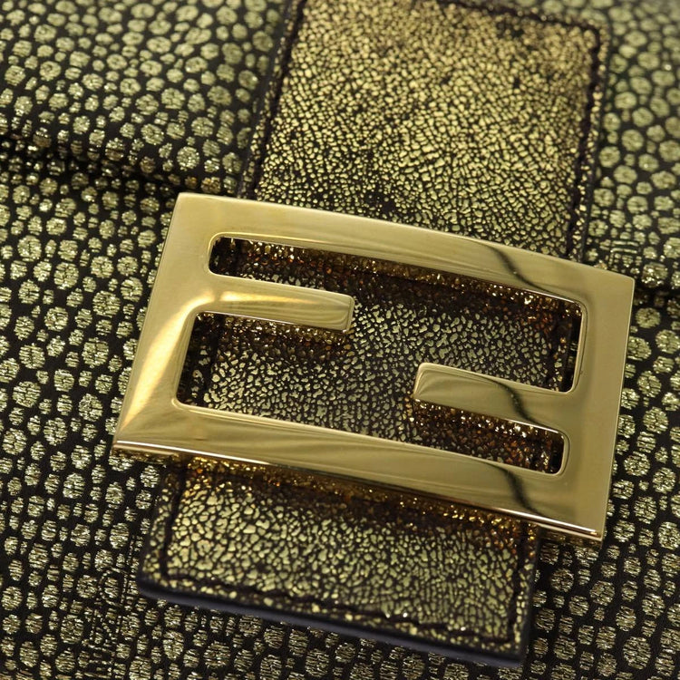Vintage Fendi Suede Speckled Baguette Bag
