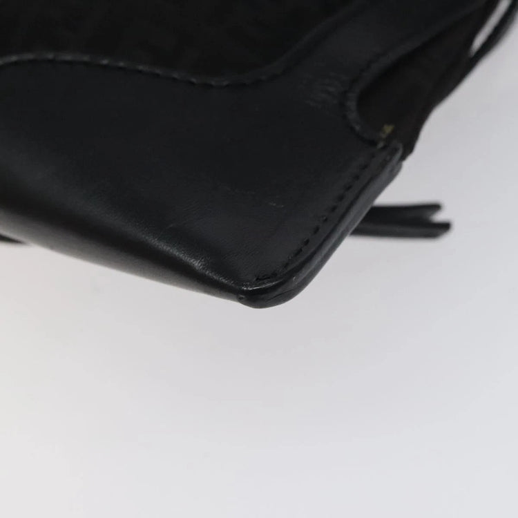 Vintage Fendi Black Zucca Leather Bag
