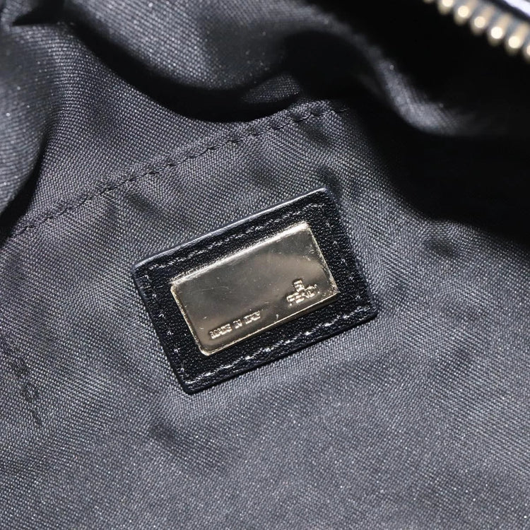 Vintage Fendi Black Zucca Leather Bag