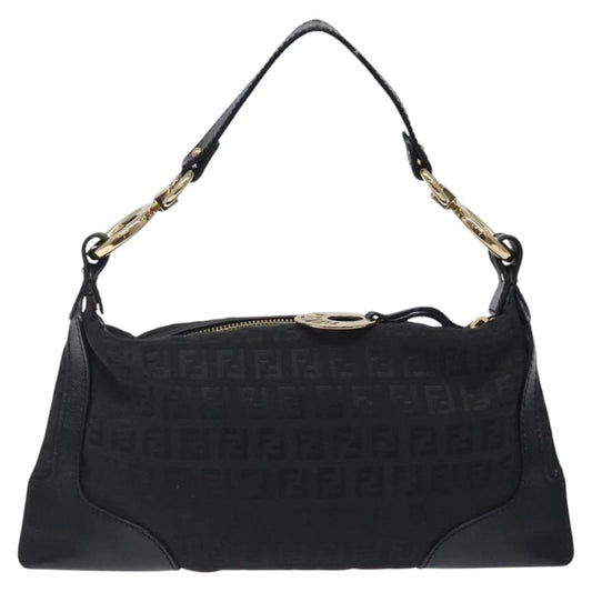 Vintage Fendi Black Zucca Leather Bag