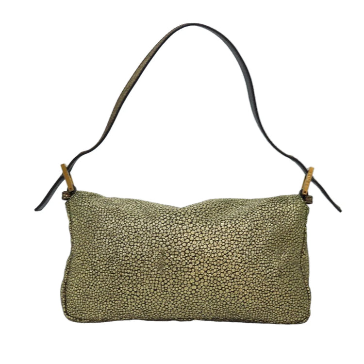 Vintage Fendi Suede Speckled Baguette Bag