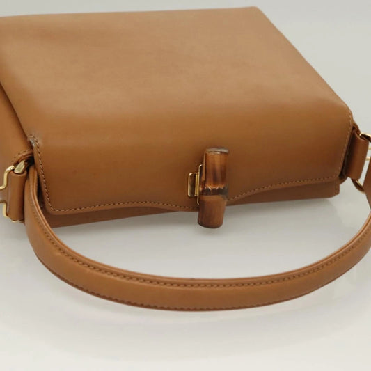 Vintage 80's Gucci Chestnut Leather Bamboo Bag
