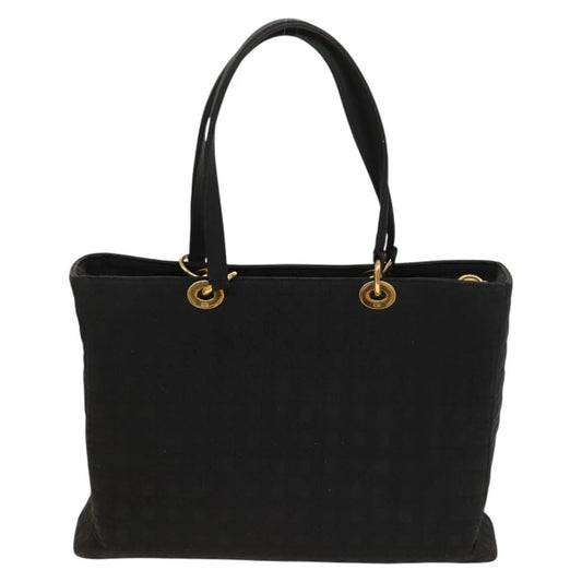 Vintage Dior Black Canvas Tote Zip Bag