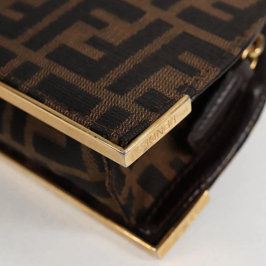 Vintage Fendi Canvas Crescent Clutch