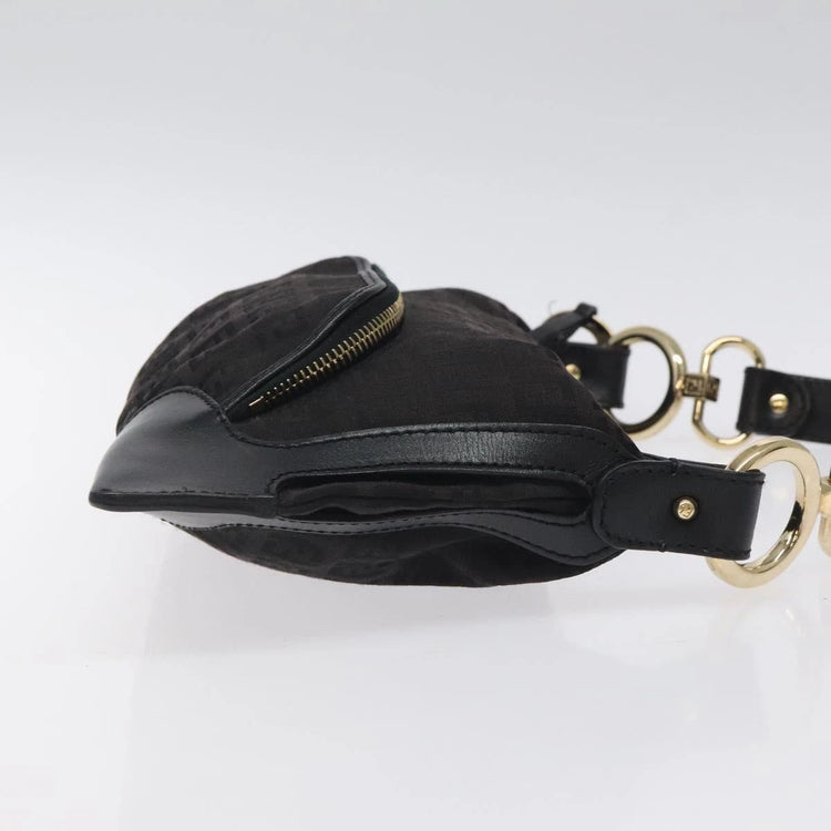 Vintage Fendi Black Zucca Leather Bag