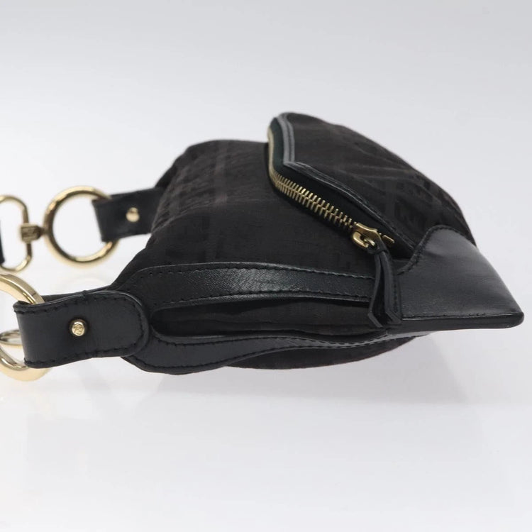Vintage Fendi Black Zucca Leather Bag