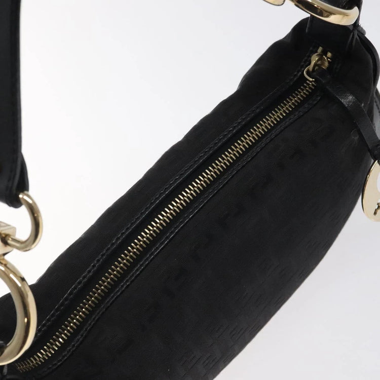 Vintage Fendi Black Zucca Leather Bag