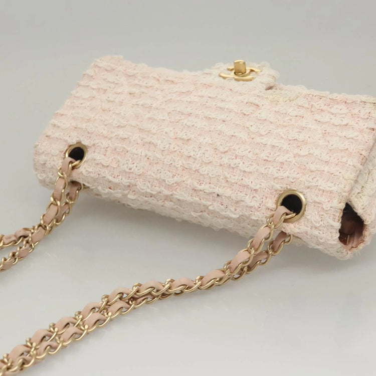 2009 Chanel Light Pink Tweed Flap Bag