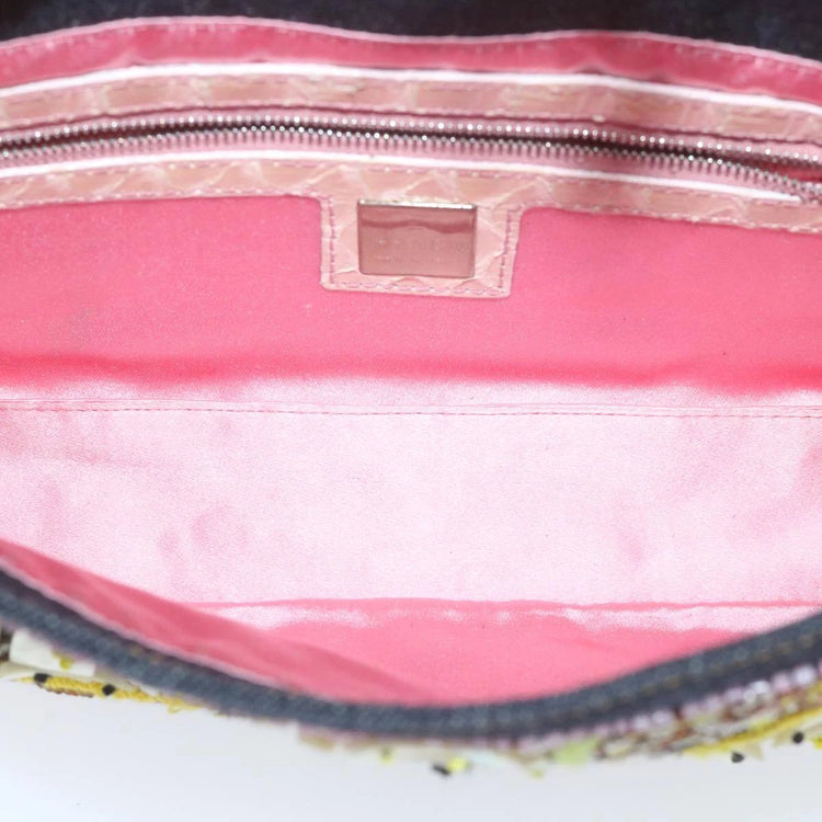 Vinage 2004 Fendi Denim Beaded Baguette