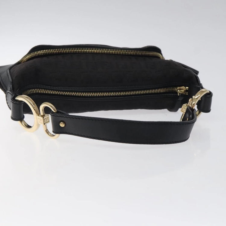 Vintage Fendi Black Zucca Leather Bag