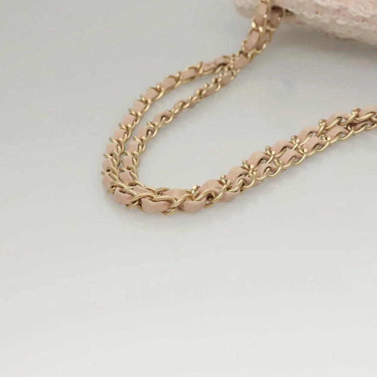 2009 Chanel Light Pink Tweed Flap Bag