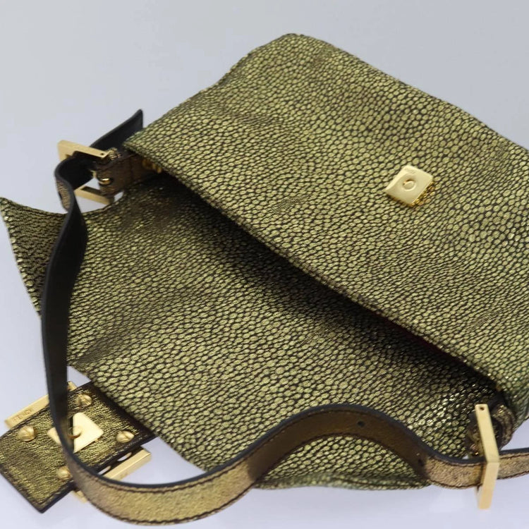 Vintage Fendi Suede Speckled Baguette Bag