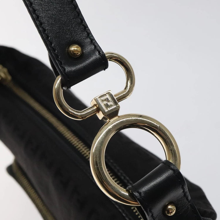 Vintage Fendi Black Zucca Leather Bag