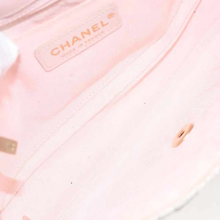 2009 Chanel Light Pink Tweed Flap Bag