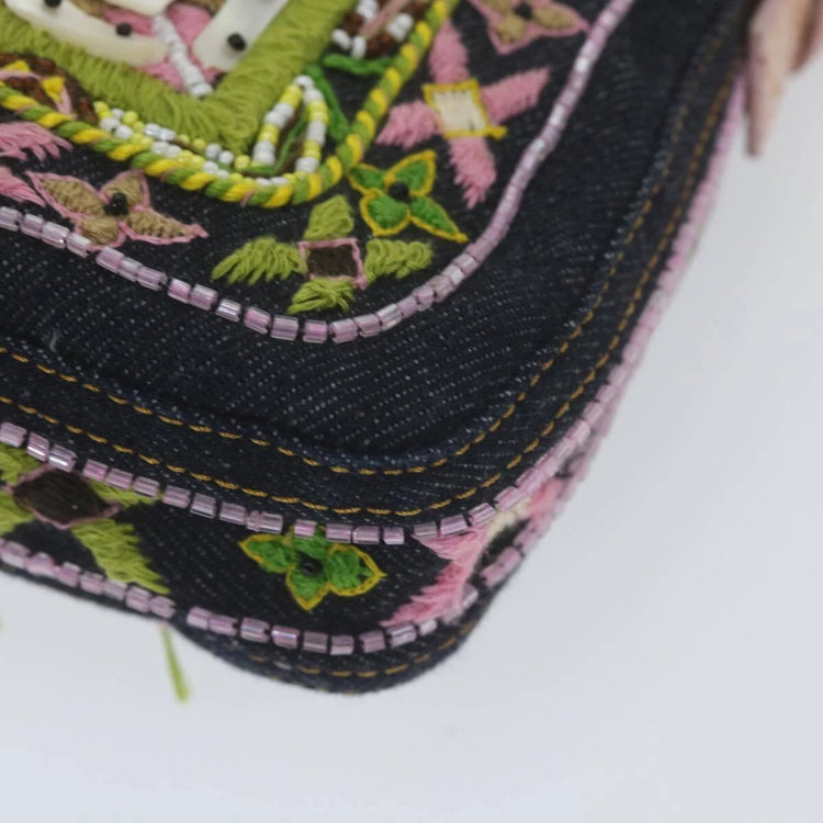 Vinage 2004 Fendi Denim Beaded Baguette