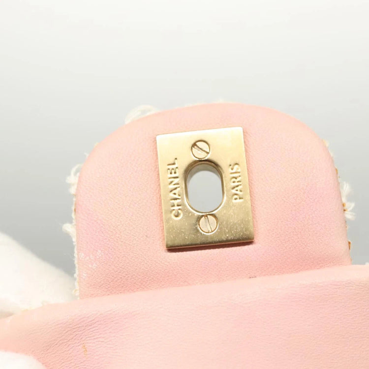 2009 Chanel Light Pink Tweed Flap Bag