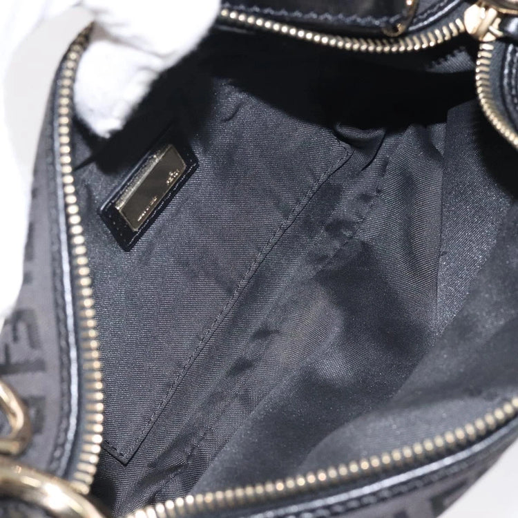 Vintage Fendi Black Zucca Leather Bag