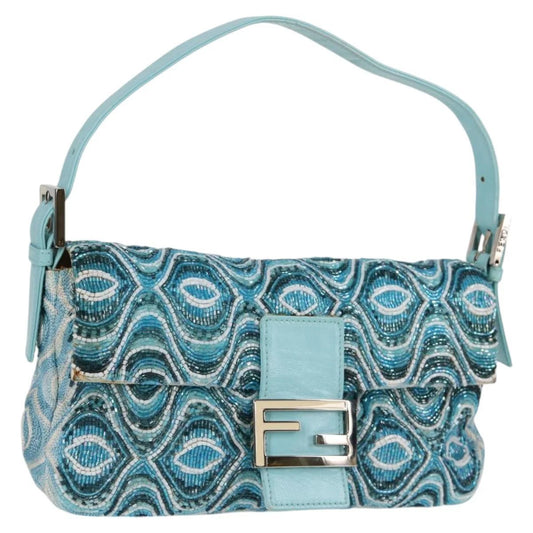 Vinage 2004 Fendi Turquoise Beaded Baguette