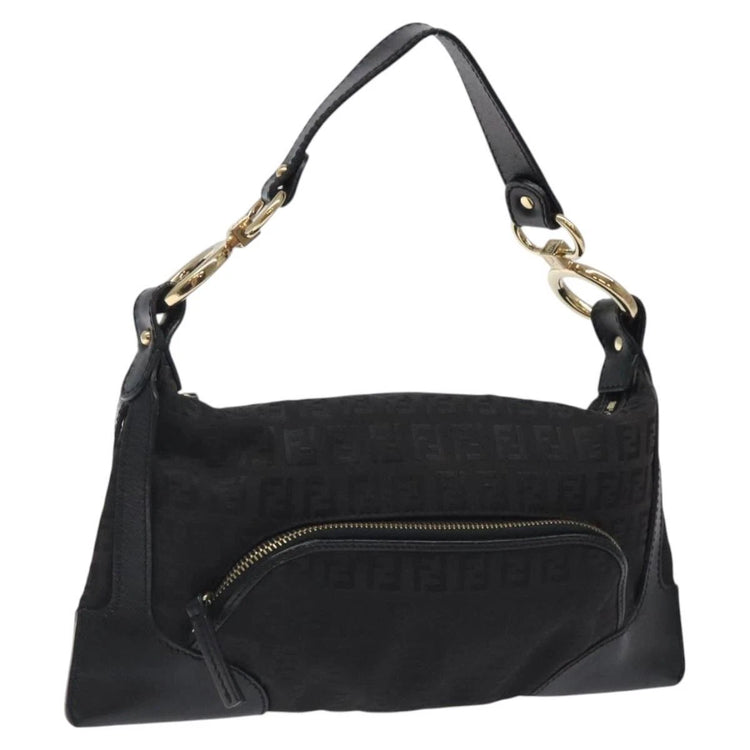 Vintage Fendi Black Zucca Leather Bag