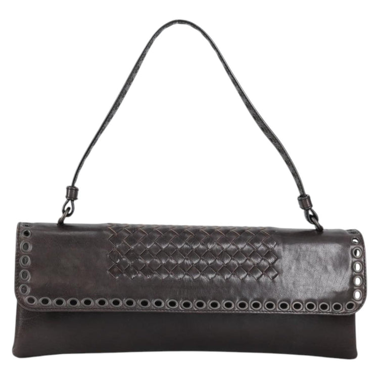 Vintage Bottega Veneta Chocolate Brown Baguette Bag