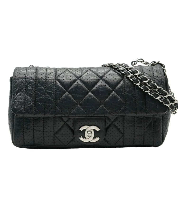 Pre-Loved Chanel Black Calfskin Flap Bag