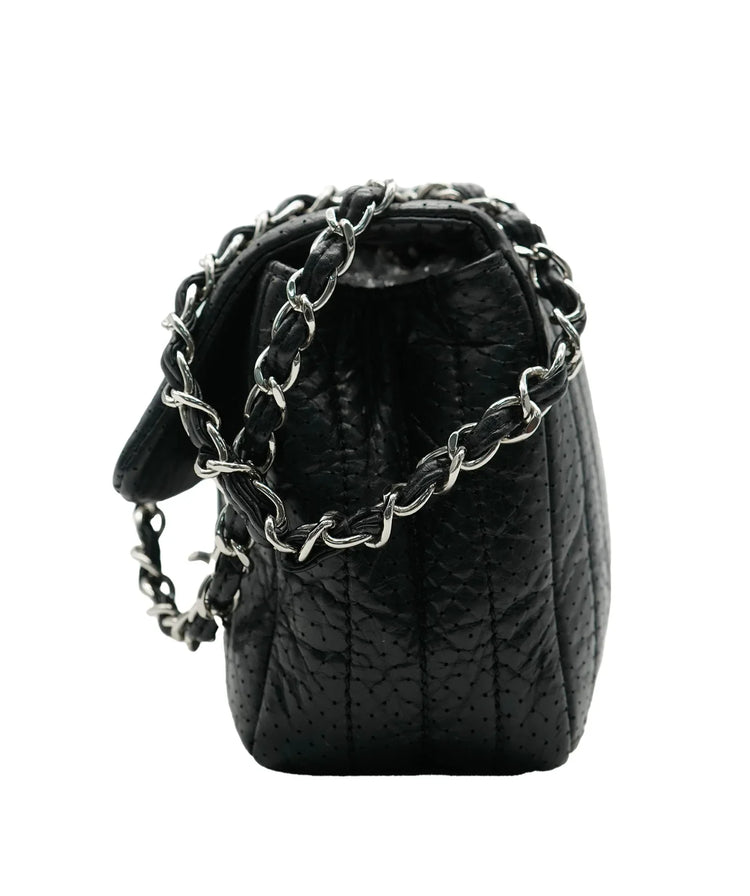 Pre-Loved Chanel Black Calfskin Flap Bag